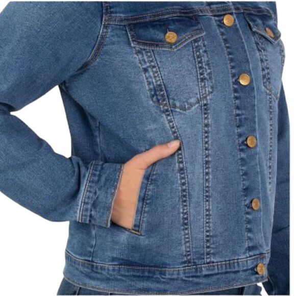 Seven7 Women's Kramer Highline Denim Jacket - Modern Twist on Classic Style Size - Picture 4 of 9